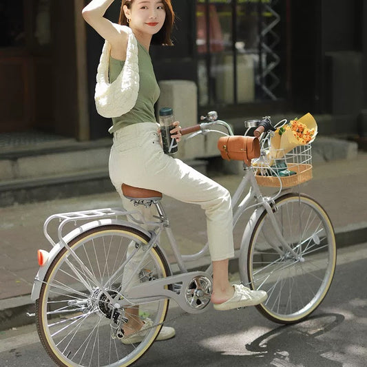 UC24 model City Bike, Gray 24 inch 6 speeds c/w basket and rear rack